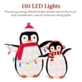 thumbnail image 3 of Best Choice Products 2-Piece Lighted 3ft Pop-Up Penguin Family Outdoor Christmas Decoration w/150 LED Lights, Red/White, 3 of 7