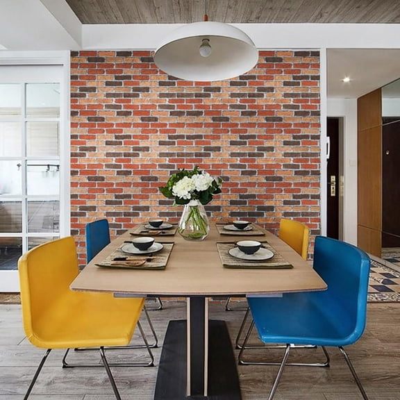 Faux Brick Wall Panels Featuring Staggered Brick Texture, Versatile Stick on Wall Panels for Living Room Wall Decor, Housewarming Ready Faux Brick Wall Panels 1 Pack