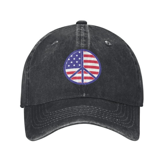 Usa Flag Peace Sign Cowboy Hat Baseball Hat Trucker Hat For Men Women Retro Denim Hats Baseball Cap Dad Hat