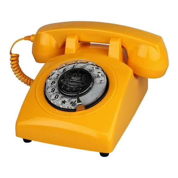 Red Corded Telephone, Classic Rotary Dial Home Office Phones, Antique Vintage Telephone of 1930s Old Fashion Telephone
