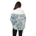thumbnail image 4 of FORMRS Womens Scarf Winter Soft Long Big Warm Shawls Wrap Tassel Scarves, Blue Hydrangeas Pattern, 4 of 9