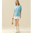 thumbnail image 2 of Doublju Womens Short Sleeve Dolman Drape Loose Fit Tunic Top(Plus Size Available), 2 of 2