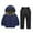 Navy, variant on KAUOD Toddler 2 Piece Ski Suits Fleece Lined Quilted Puffer Jackets Snowpants Set Kids Boys Winter Coats Snow Pants Outfits