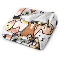 thumbnail image 2 of Cat Face Cute Animal Cartoon Blanket, Soft Blankets Flannel Bed Throw Cozy Lightweight Plush Gifts for Kids Boys Girls Women Men Sofa Couch Bedroom Living Rooms Warm All Season, Home Decor, 80"x60", 2 of 6