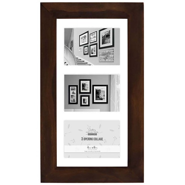 Malden 3 Opening Stonewash Walnut 4x6 Frame