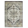 thumbnail image 7 of Tzou Area Rug 4x6 Vintage Retro Rug Indoor Door Mat Non Slip Carpet for Living Room Bedroom, Grey, 7 of 7