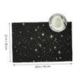 thumbnail image 3 of DouZhe Polyester Set de 4 Sets de Table, Étoiles de Nuit Ciel Étoilé Motif Résistant à la Chaleur Place Mats pour Table à Manger, 12 "x 18", 3 of 6
