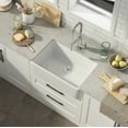 thumbnail image 3 of DeerValley DV-1K116W Farmhouse Apron Kitchen Sink Ceramic Sinks for Kitchen Laundry Room Bathroom (24" L x 16" W x 8" H), 3 of 12