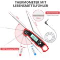thumbnail image 2 of Termómetro de lectura instantánea para carne para barbacoa y cocina. El mejor termómetro ultrarrápido resistente al agua con luz de fondo y calibración. Detector de alimentos digital para, 2 of 6