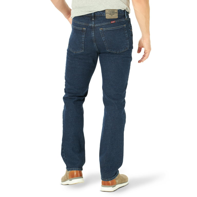 Wrangler Mens Regular Fit Flex Jeans Light Wash Size 34/L34