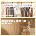 thumbnail image 3 of Pants Hangers Space Saving, 3 Pack Magic Non-Slip Stainless Steel Clothes Jean Hangers for Closet, Anti-Slip Hanger for Pants Skirts Scarf Legging, 3 of 7
