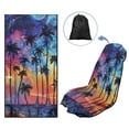 thumbnail image 5 of Xixirimido Palm Trees Galaxy Print Car Seat Cover Front Seat Sweat Towel Bucket Seat Covers for Cars SUV Trucks for Gym Workout Running Swimming Beach Hiking, 2Pack, 5 of 8
