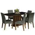 thumbnail image 1 of Juego de Comedor Madesa Renata Mesa con Tapa de Madera 6 Sillas Marrón/Negro/Plata, 1 of 9