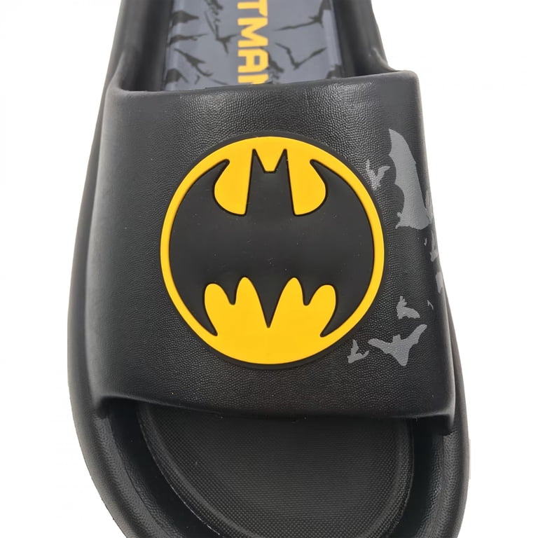 Batman Logo Flip Flop Comfort Slide Sandals-XLarge 13-14 
