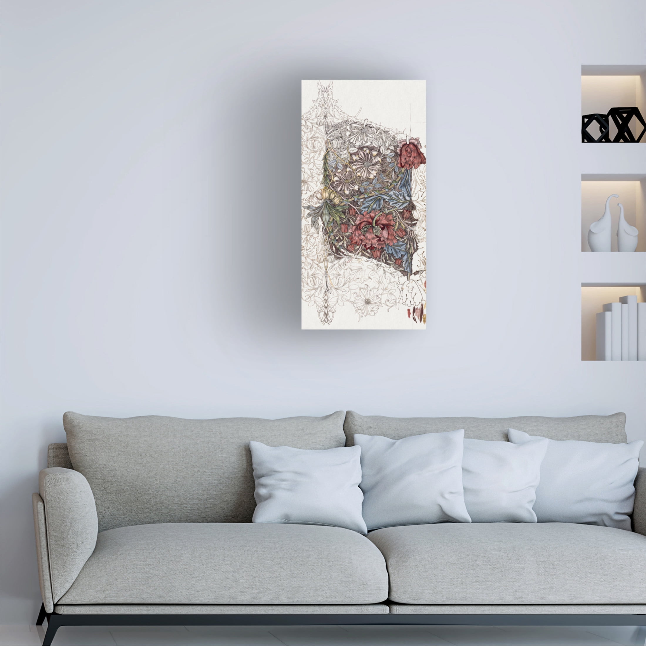 Trademark Fine Art William Morris  Wm Morris Floral Pattern Studies VI Canvas Wall Art