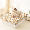 thumbnail image 4 of Manfei Cartoon Ghost Halloween Twin Fitted Sheet,Thanksgiving Turkey Print Bedding,2 Pieces,1 Fitted Sheet and 1 Pillowcase, 4 of 6