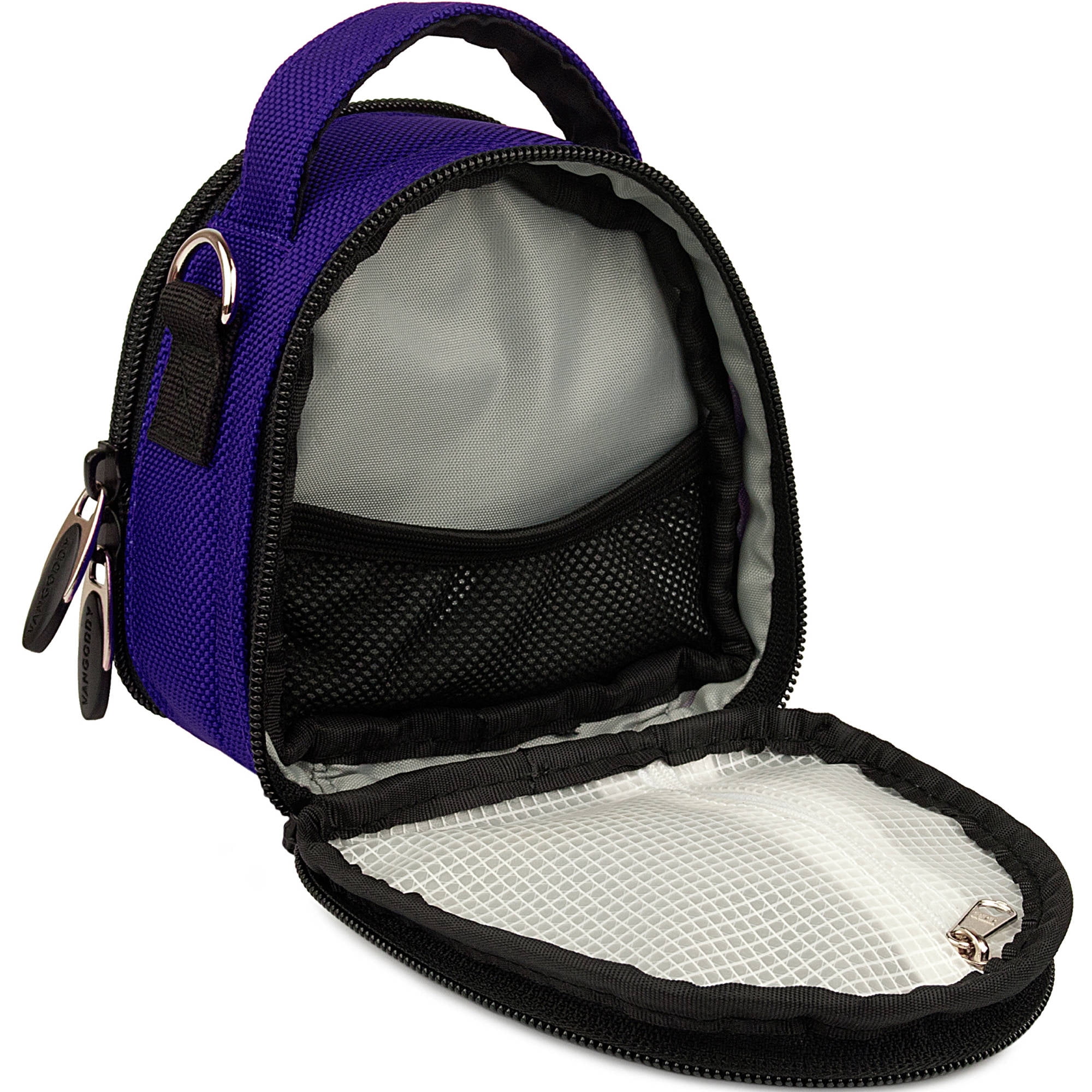 VANGODDY Mini Laurel Travel Camera Protector Case Shoulder Bag fits Compact Digital Cameras [Canon, Nikon, Samsung, Sony, Olympus, etc.] up to 4in x 3in