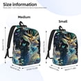thumbnail image 3 of Lsque Colorful Stained Glass Deer Pattern Canvas Daypack, Durable Backpack, High-quality Versatile Backpack,Vintage Compact Backpack-Medium, 3 of 6
