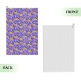 thumbnail image 2 of Lsque Pugs and Flowers Premium Golf Towel - Ultra Absorbent and Quick Drying Microfiber Towel with Carabiner - Gift for Men -24" X 16", 2 of 8