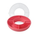 thumbnail image 1 of fashionhome Silicone Divided Tray For Organizing Snacks On Go Is Very Suitable For Various rose red, 1 of 6