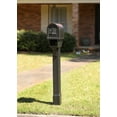 Postal Pro Hampton Plastic Mailbox and Post Kit Black