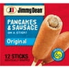Jimmy Dean Original Pancakes & Sausage on a Stick, 30 oz, 12 Count (Frozen)
