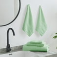 thumbnail image 4 of Gogreen 100% Cotton Bath Towel Sets of 8 Pieces, 2 Bath Towels 2 Hand Towels 4 Washcloths, Highly Absorbent Towels for Bathroom, Gym, Hotel (Spa Blue), 4 of 8