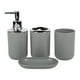thumbnail image 4 of Juego de accesorios de baño, vaso para enjuague bucal, jabonera gris oscuro, 4 of 9