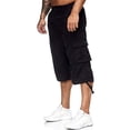 thumbnail image 3 of Bagilaanoe Men's Casual 3/4 Cargo Shorts Below Knee Loose Cargo Capri Shorts Multi-Pocket Bottoms, 3 of 4