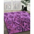 thumbnail image 2 of Ahgly Company Indoor Square Patterned Dark Magenta Purple Area Rugs, 5' Square, 2 of 6