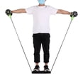 thumbnail image 4 of Abdominal Power Roll Rueda doble Cuerpo completo Adelgazamiento Fitness Deporte Entrenamiento Entrenador (Negro + Verde), 4 of 8