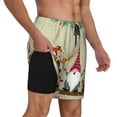 thumbnail image 3 of Fotbe Christmas Card With Gnomes Men’s Swim Trunks Quick Dry Swim Shorts Board Shorts with Mesh Lining-Large, 3 of 9