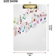thumbnail image 3 of 12.5"x9" Colorful Musical Notes Clipboards, Standard A4 Letter Size Nursing Clipboard with Low Profile Metal Clip Decorative Clip Board for Office Supplies,Gold, 3 of 7