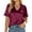 Wine, variant on Womens Summer Tops T Shirts Short Sleeve Timeless Solid Crewneck Lightweight Tees
