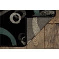 thumbnail image 4 of Linon Miso Barnet Polypropylene 2'6"x8' Rug in Black and Turquoise, 4 of 6