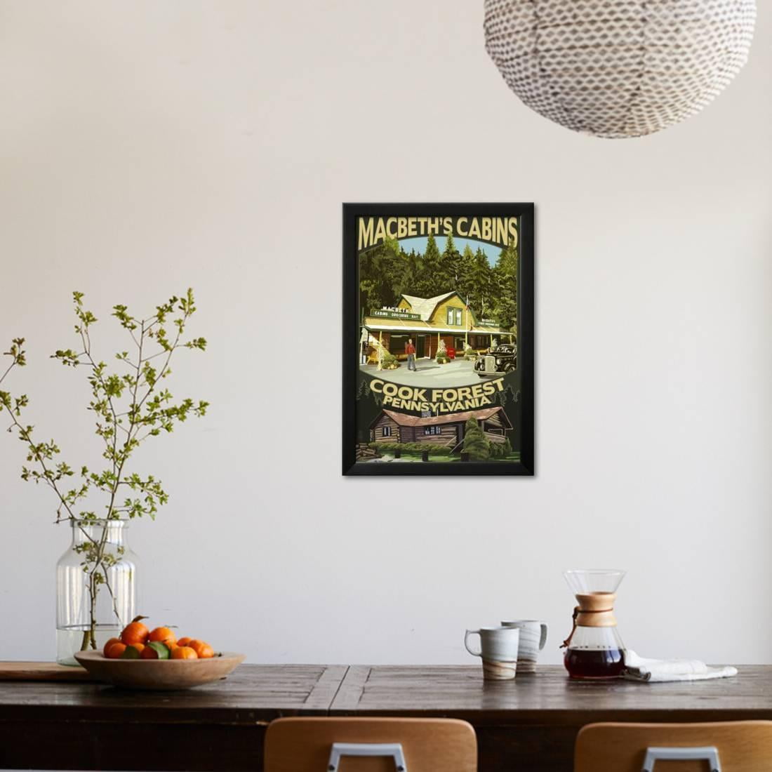 Macbeth S Cabins Cook Forest Pennsylvania Framed Print Wall Art