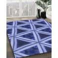 thumbnail image 2 of Ahgly Company Indoor Square Patterned Denim Blue Area Rugs, 8' Square, 2 of 6