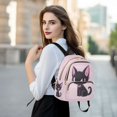 thumbnail image 6 of JIALIOU Mini Backpack Purse for Women Quilted Casual Daypack Small Travel Shoulder Bag, Lovely Cat Wear Bow Tie, 6 of 7