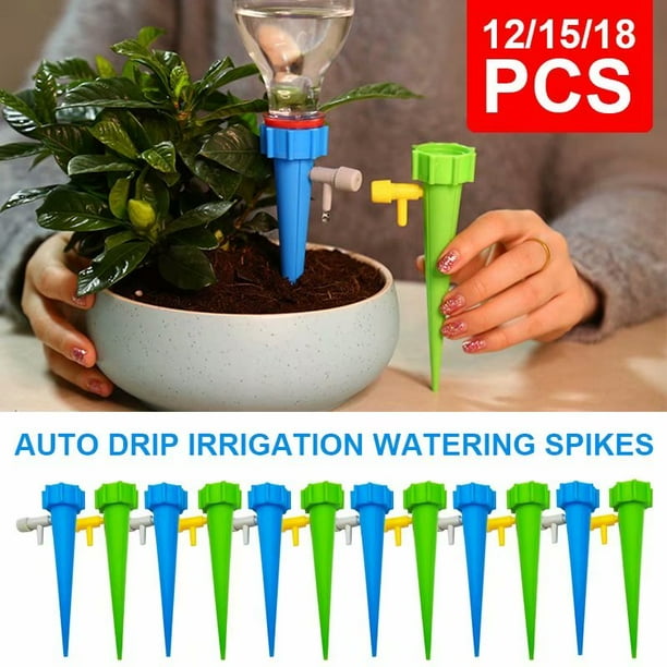 VicTsing 12Pcs Auto Dripping Irrigation Watering Spikes Adjustable