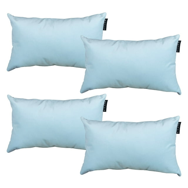 Cojín riñonera decorativa Delta rectangular Set de 4 Azul Cielo