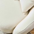 thumbnail image 4 of GVQ Mid-Century Curved Sofa, White Teddy Fabric, 101", 4 Pillows, All-Ages, 4 of 8
