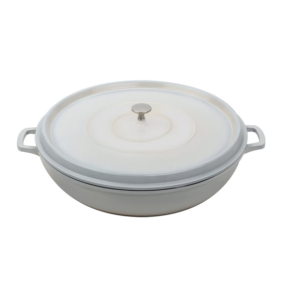 G.E.T. Energy-Efficient Dutch Oven, Cast Aluminum, Round, 24 Ounce, White
