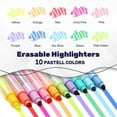 Acdanc 10Color Erasable Highlighters with Wide and Fine Tips, Pastel