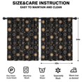 thumbnail image 2 of Blackout Kids Curtains,Black Gold Sun Moon Planet Star Pattern Childrens Insulated Curtains Set Of 2,Bedroom Essentials,Toddler Room Decor 42x54in(106x137cm), 2 of 5