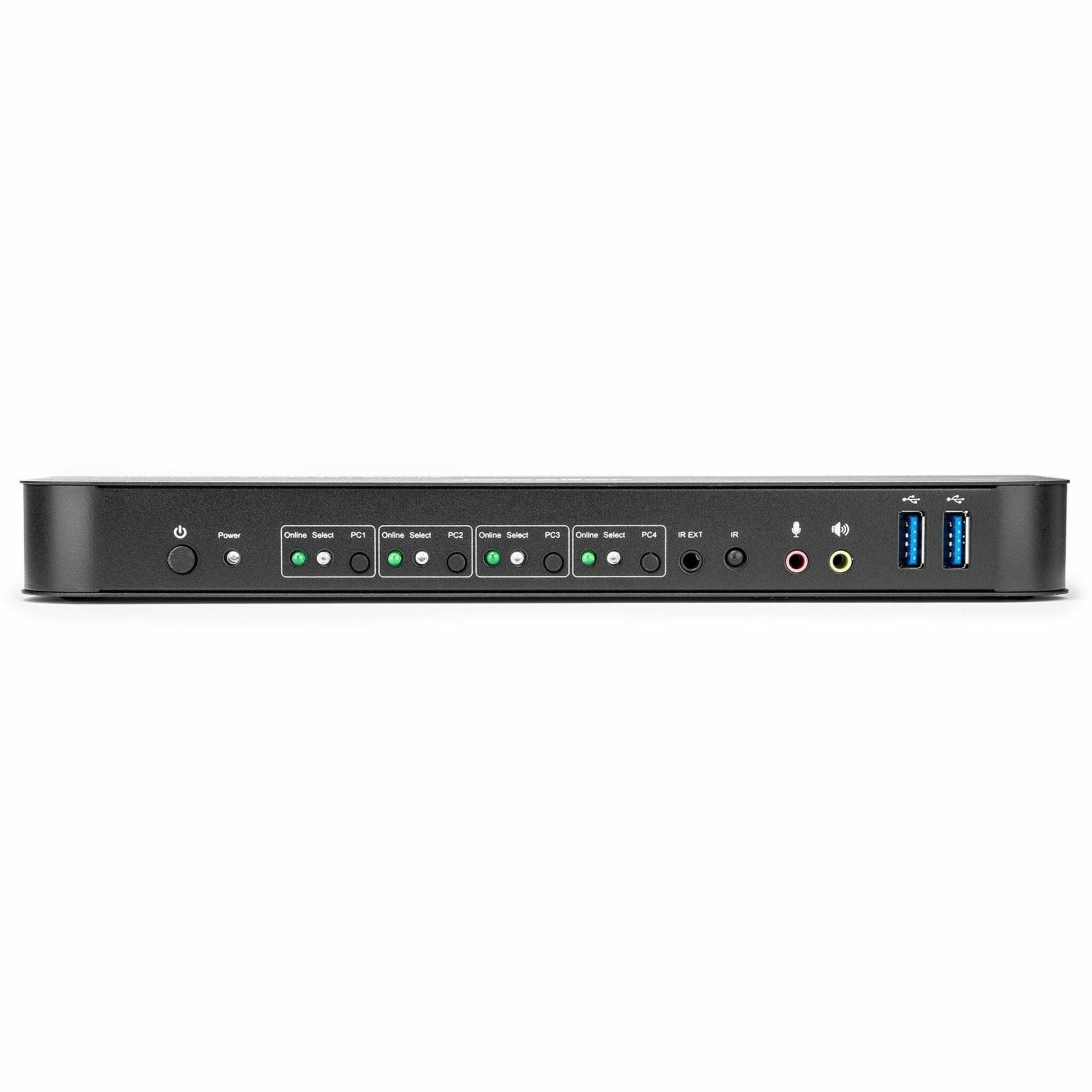 Rocstor SolidKVM SK04 DisplayPort 1.4 and USB 3.0 4?1 KVM Switch - 4 Computer(s) - 1 Local User(s) - 4K - 4096 x 2160 - 8 x USB - USB 2.0 - HDMI - 5 x DisplayPort