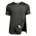 thumbnail image 5 of OIOLOYJM Men's Post Shoulder Surgery Shirt Casual Short Sleeve Adaptive Clothing with Side Snaps Comfy Loose Fit Top for Rotator Cuff Recovery Dark Gray XL, 5 of 5