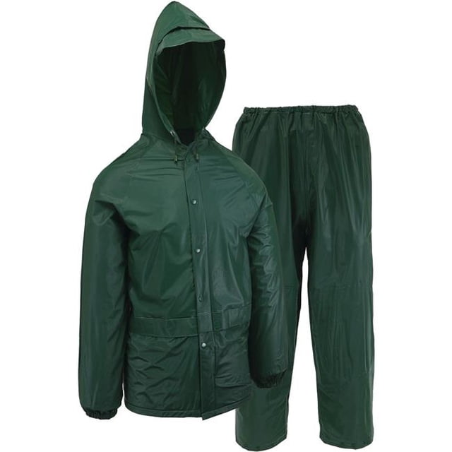 Safety Works 108505 PVC Rainsuit, Green - Large