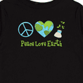 thumbnail image 4 of Inktastic Peace Love Earth Girls Long Sleeve Toddler T-Shirt, 4 of 5