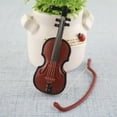 thumbnail image 5 of 10 Uds colgantes colgantes de Navidad violín de grano de madera artesanías delicados adornos colgantes de oficina en casa decoración DIY, 5 of 5