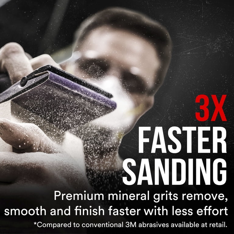 3M Pro Grade Precision Sandpaper, No-Slip Grip, 6 Sheets photo 3